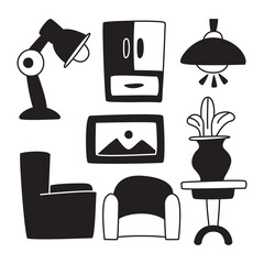 furniture set, interior decoration 