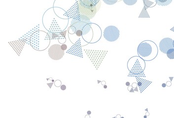 Light Blue, Yellow vector layout with circles, lines.