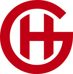 Obraz premium GH logo , G and H logo , Circle logo, club logo