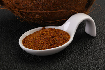 Coconut brown sugar in the bowl