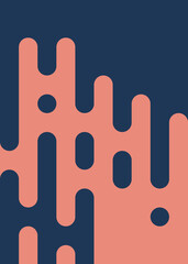 Abstract Rounded Color Lines halftone transition background illustration