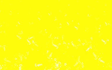 Light Yellow vector doodle background with leaves, branches.