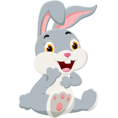 Fototapeta na wymiar Cute rabbit cartoon 