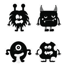 cute cartoon monster. Vector graphics
