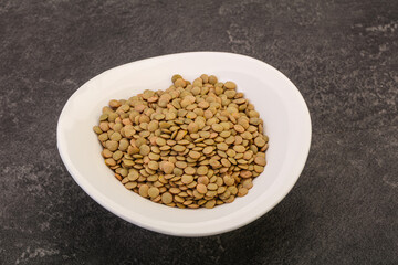 Vegan cuisine - Dry lentil heap