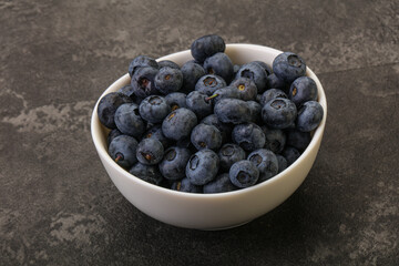 Ripe sweet tasty blueberries heap