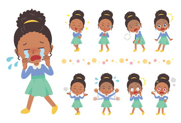 cute type african girl_emotion
