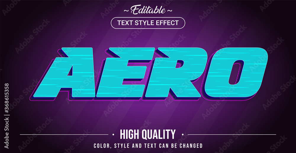 Poster editable text style effect - aerodynamic theme style