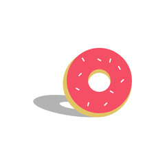 Illustration Vector Graphic of Pink Donuts