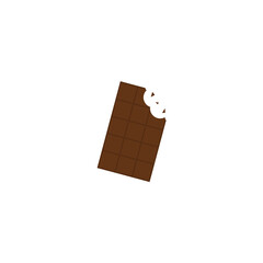 Illustration Vector Graphic of Chocolate Bar with Bite Mark. Perfect to use for Chocolate Store