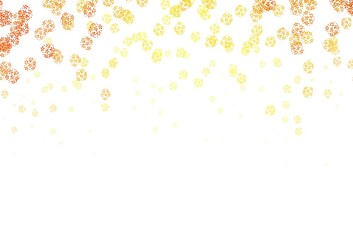 Light Orange vector natural backdrop with leaves.