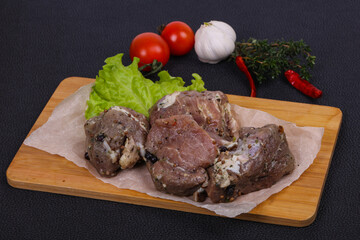 Marinated pork meat ready for coocking