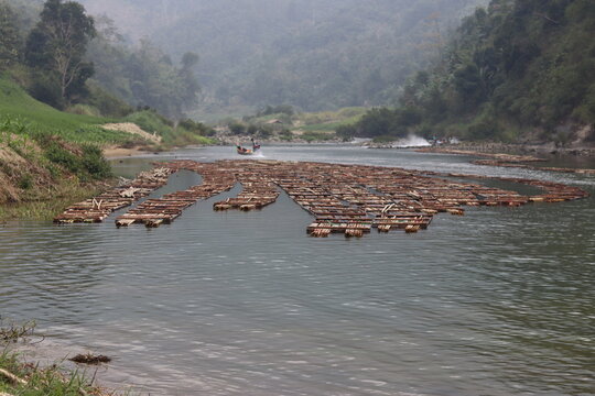 Different boat used  in sangu river at Bandarban