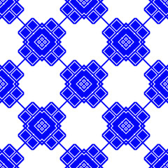 Seamless pattern with square desinge element. Texture can be used for backgrounds, textile, gift wrapping. Vector illustration.