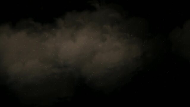 smoke and fire particles with night background