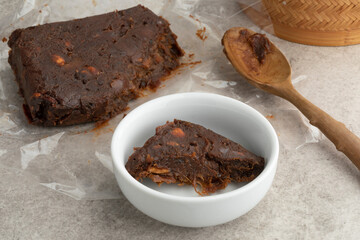 Piece of tamarind paste close up