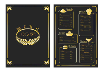 menu for restaurant and cafe 