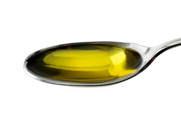 Spoon with olive oil