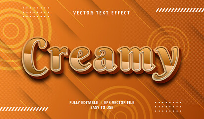 3D Creamy Text effect, Editable Text Style