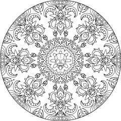 Mandala Skull Flower