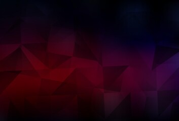 Dark Pink, Red vector polygon abstract background.