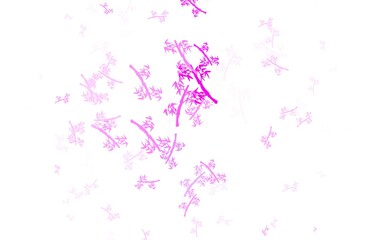 Light Pink vector natural backdrop with branches.