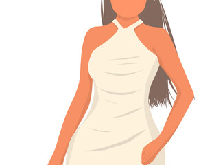 Fototapeta premium woman in white dress