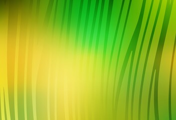 Light Green, Yellow vector background with lines.