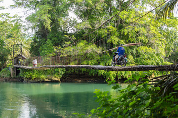 The Green canyon, Cukang Taneuh is a popular landmark west of the Indonesian resort of Pangandaran,...