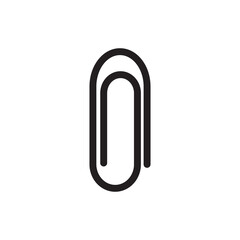 Paperclip line icon vector