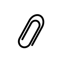 Paperclip line icon vector