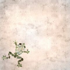 textured stylish old paper background, square, with seaglass frog