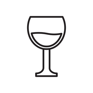 recommend clip art: Wine glass outline icon 