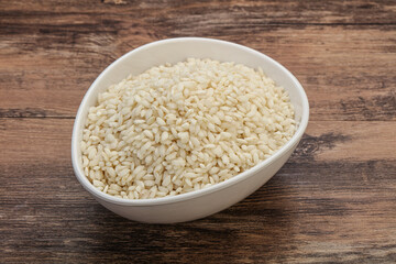 Raw arborio rice for Risotto