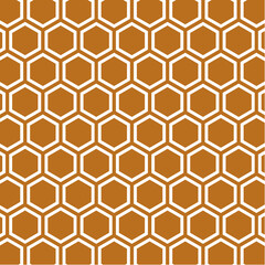 亀甲模様　日本伝統模様　オレンジ　2