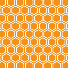 亀甲模様　日本伝統模様　オレンジ　3