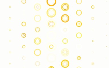 Light Orange vector pattern with spheres.