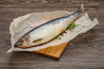 Salted Herring fish with pepper