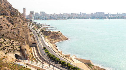 Fototapeta premium landscape of the coast of alicante on a summer day
