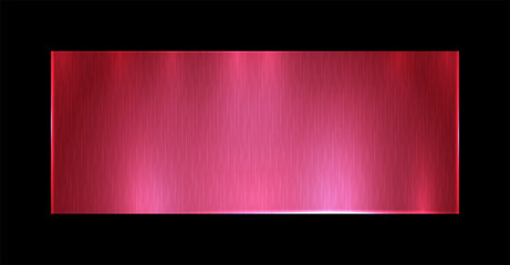 Metal textures pink and red brushed metallic background, vector.