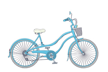 Vintage blue bicycle