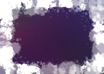 White Clouds Designs On Rectangle Paper Texture Background Frame Template-For Banner, Poster, Card & Photo Frame