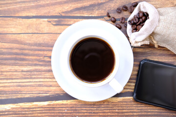 cup of coffee and chocolate