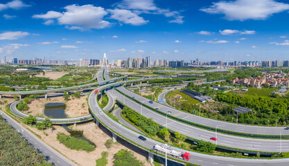 Obraz premium 中国广东省佛山市奇龙大桥