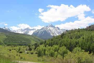 Fototapeta premium Mount Sneffels blue lake trail Ridgway Colorado