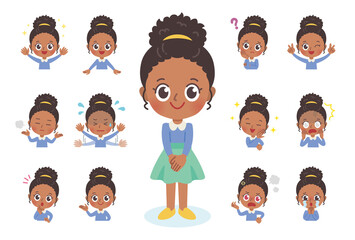 cute type african girl_emotion