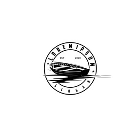 Boat icon logo design silhouette