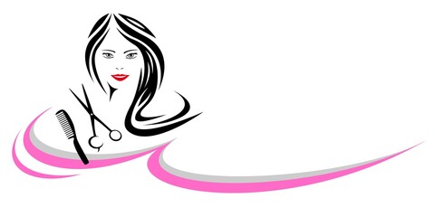 Hairdressing logo in vector quality.