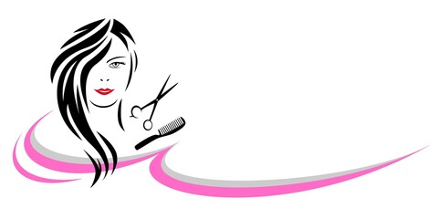 Hairdressing logo in vector quality.