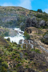 El Maqui Waterfall, Puerto Guadal, Pan-American Highway, Aysen Region, Patagonia, Chile